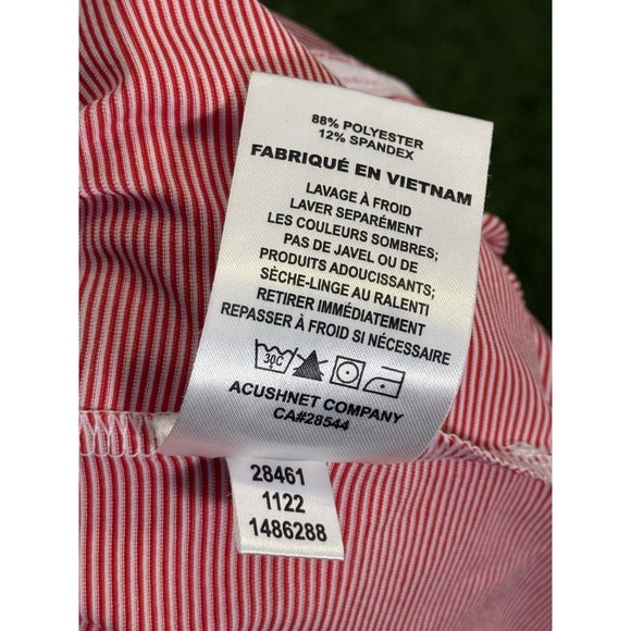 Footjoy Polo Shirt Mens XL Red Blue Striped Golf Stretch Casual Preppy FJ - Picture 8 of 13